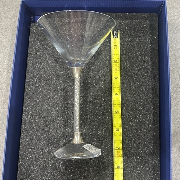 Ships Dec 4 Czech Martini Glasses with Crystal-Filled Stems - Picture 16 of 16